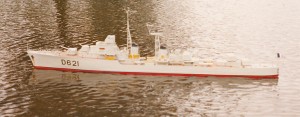 French Destroyer 'Surcouf' seen at sea