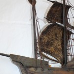Rigging crimped with steel nails, sails stiffened by steel wire