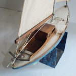 Stern view of the un-restored model showing the often crude fittings 