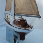 Three quarters view from the stern showing the extra detail added